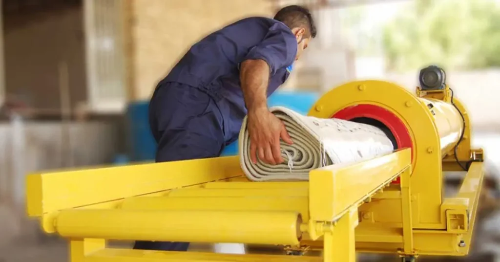 خشک کردن صنعتی در قالیشویی مهستان